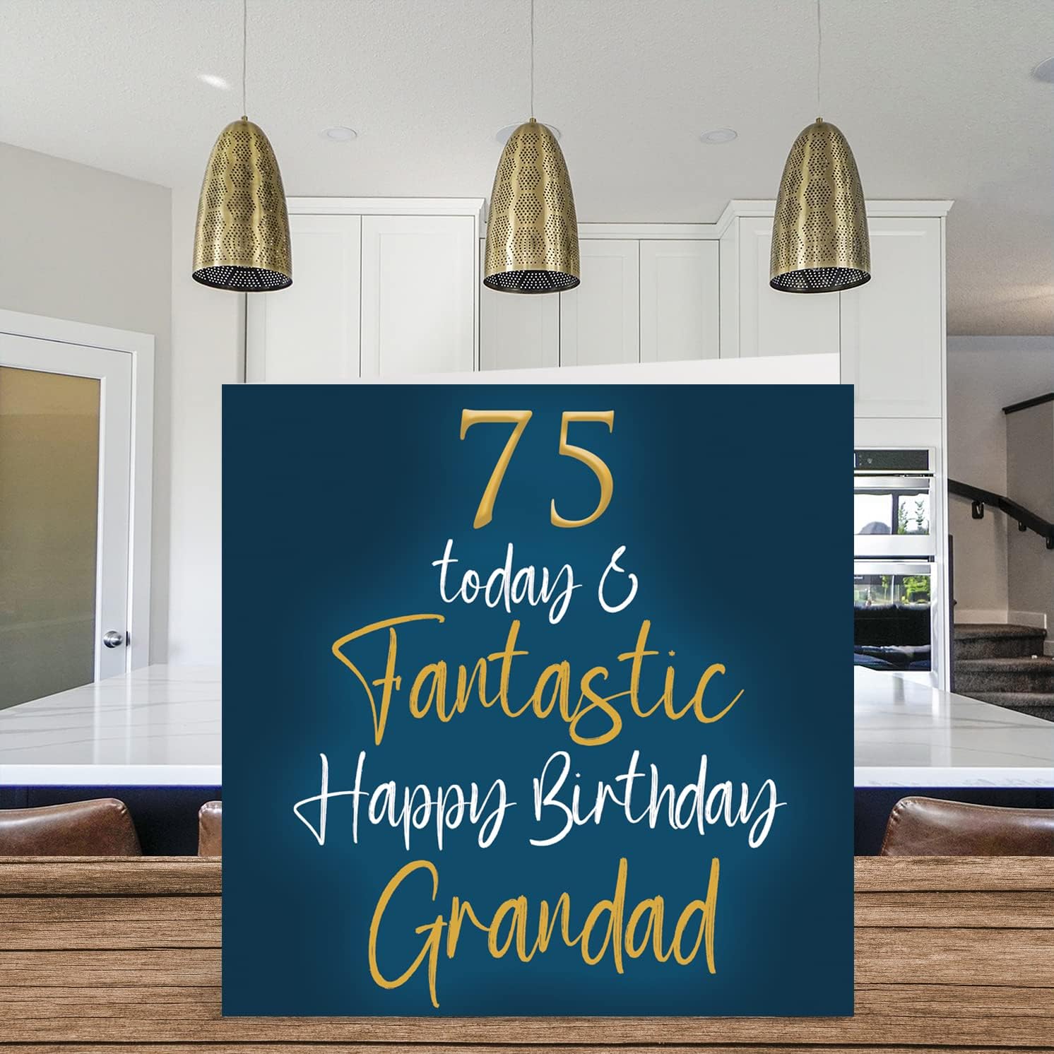 Stuff4 Fantastic 75th Birthday Cards for Grandad - 75 Today & Fantastic - Happy Birthday Card for Grandad from Grandson Granddaughter, 145mm Greeting Cards
