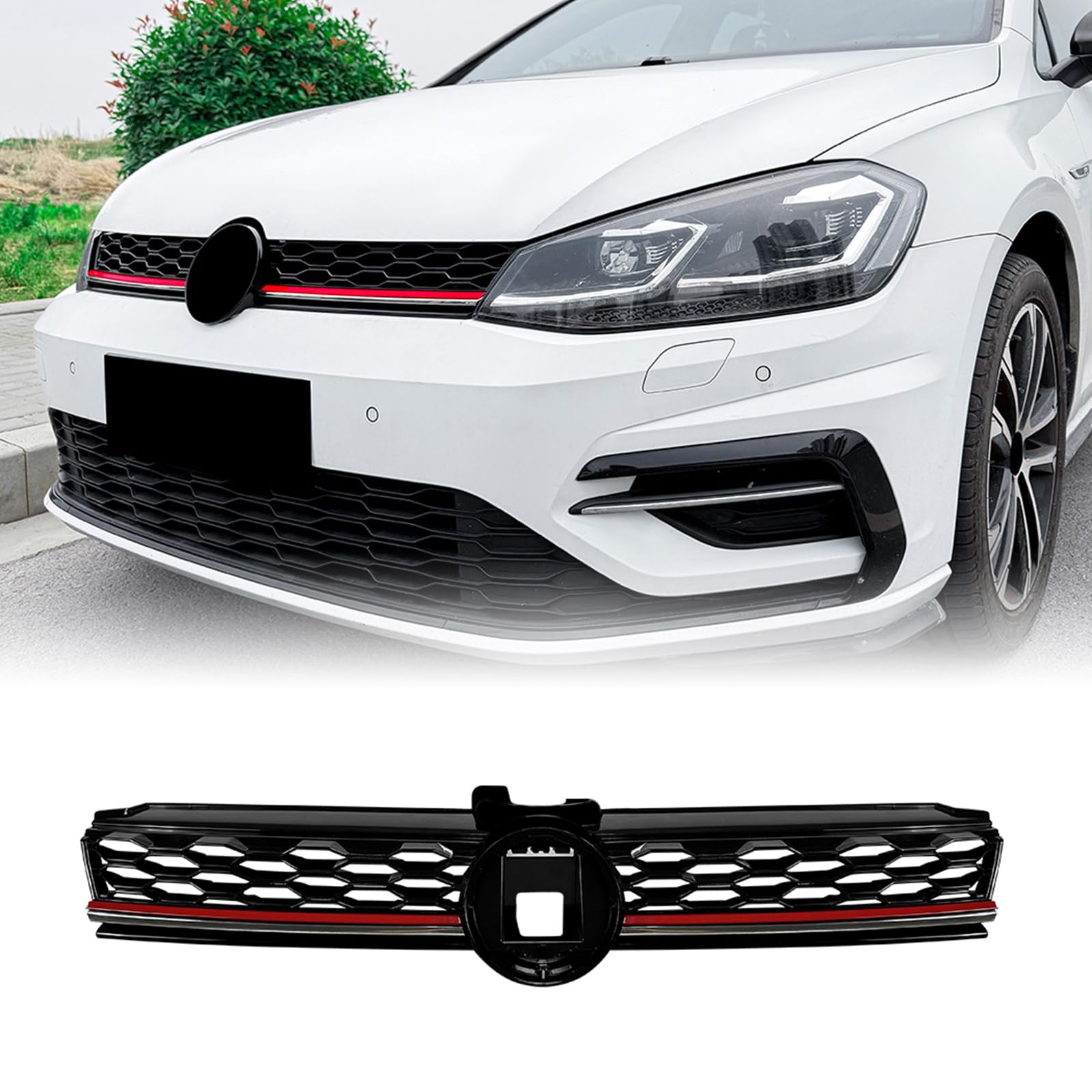 Amazon | フロントバンパーグリル。VWゴルフ7.5 MK7.5 GTI 2017-2019用