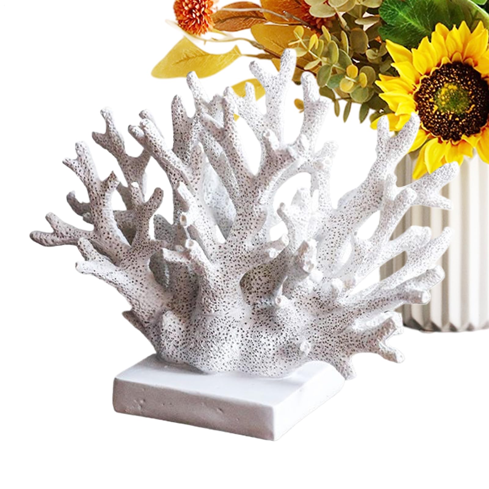 Sculpture décorative en résine imitation corail pour étagère et salon