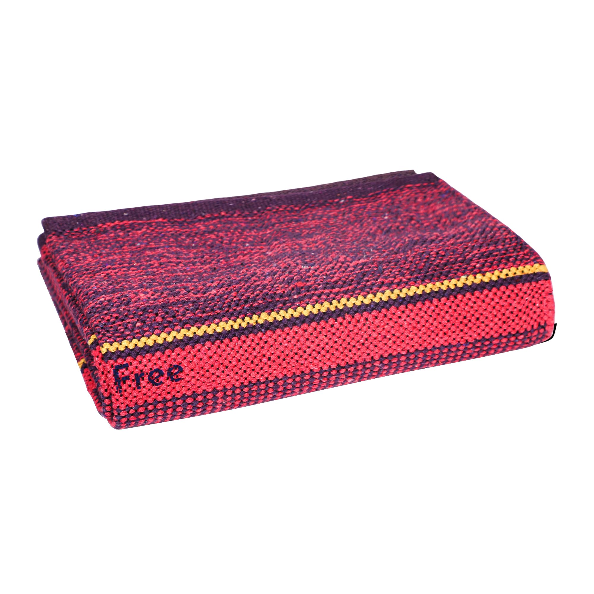 MeFree- 100 percent Cotton Yoga Mat for Men and Women, Eco-Friendly & Anti-Skid, 75 inches length x 26.5 inches width, 5mm thick (Maroon) 4