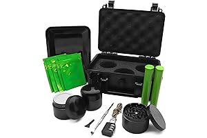 Vakuny 14-Piece Smell Proof Storage Box with Grinder Weed Kit