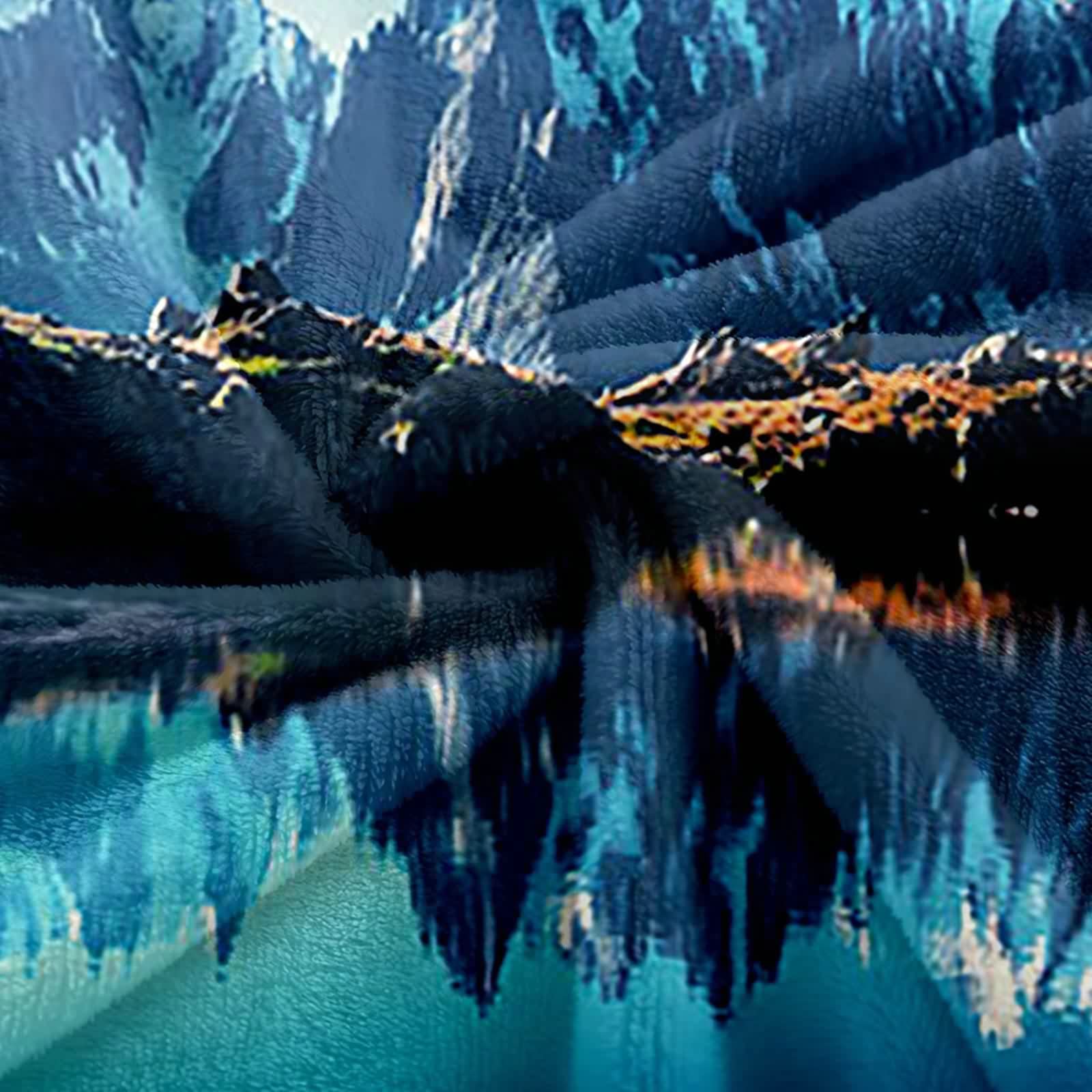 Aeici Couverture Polaire, Couverture Hiver Couverture 160x200 cm Lac Montagne Couverture Canapé Hiver Cadeau pour Adultes et Enfants