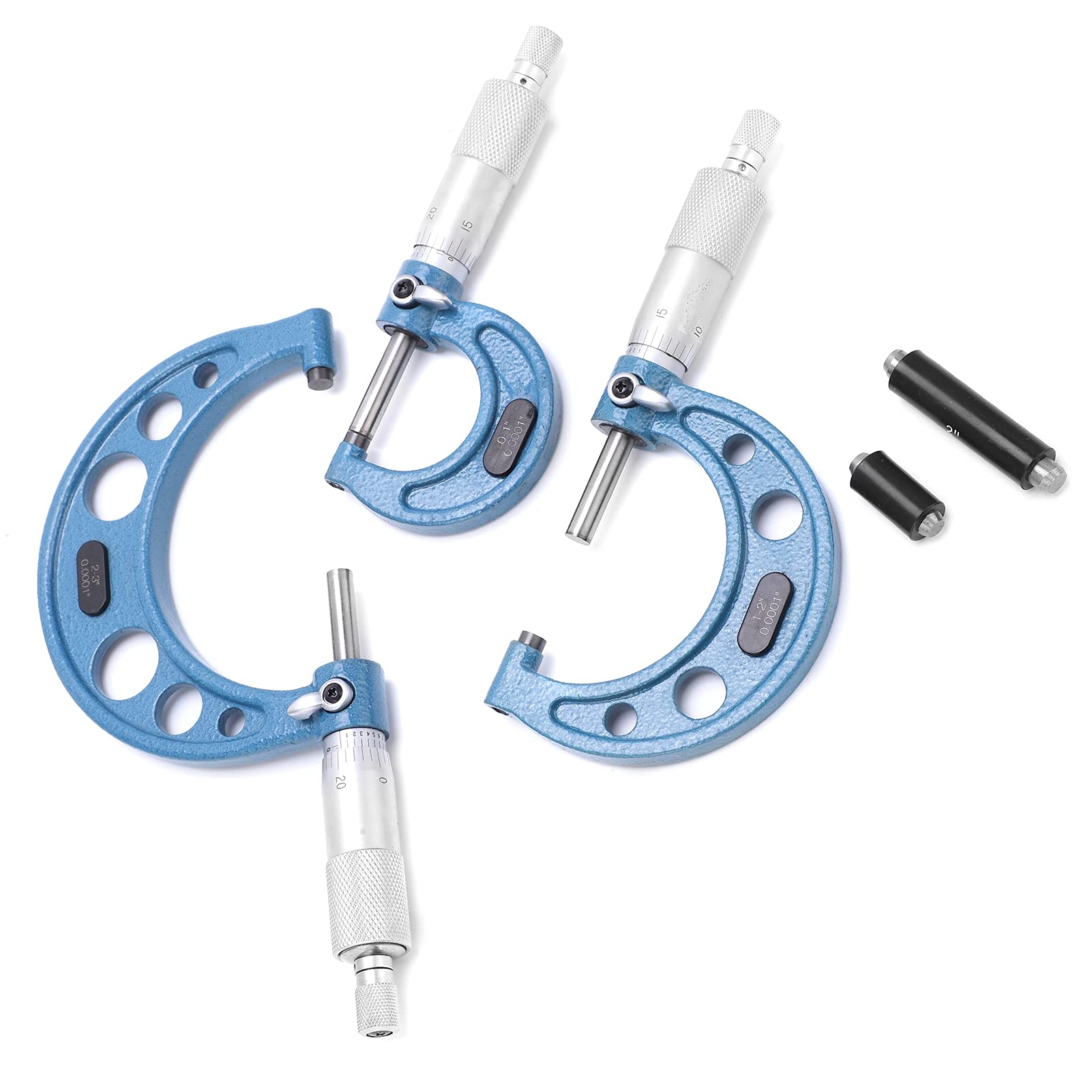 Kit de Calibrador de Micrómetro Exterior, Herramienta de Medición de Acero para Rodamientos, 0-3 Pulgadas, 0,0001 Pulgadas, Calibrador de Micrómetro Exterior de Precisión