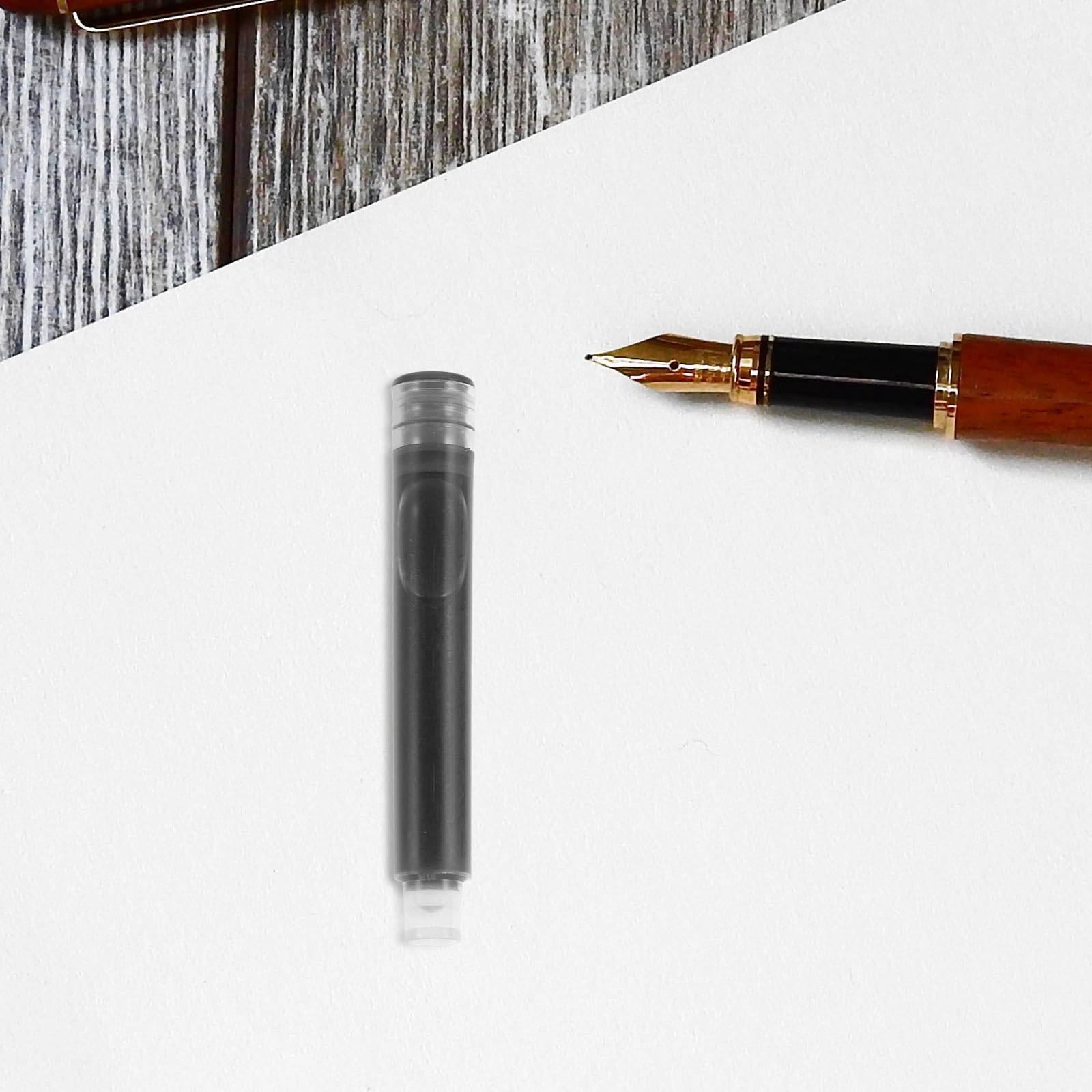Alipis Ricariche Inchiostro Design Semplice 100 Pezzi per Penna Stilografica Portatile e Leggero Nero per Ufficio e Scuola