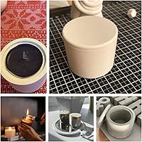 Vista 22 de 4Pcs Candle Jar Silicone Molds Set, Jars and Bottles with Lids Container Moulds, Striped Round Pot Molds for Making Uv Epoxy Plaster Concrete