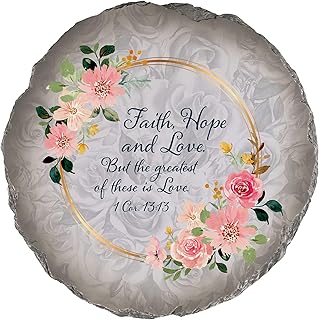 Magnolia Garden 10-Inch Faith Hope and Love Decorative Stepping Stone ��...