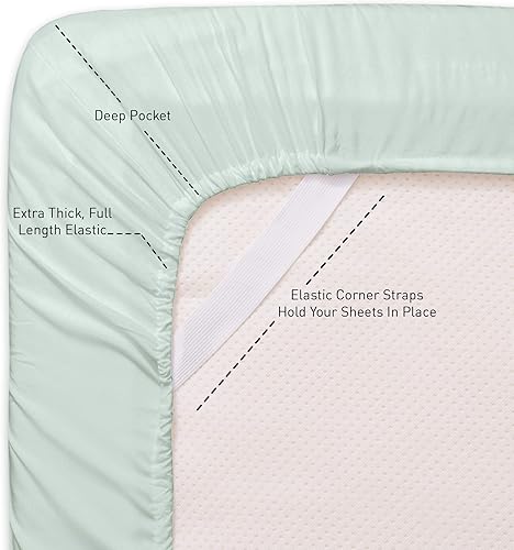 Miniatura 4 de Sweet Home Collection Sábanas para cama tamaño King - Juego de 6 piezas de 1500 hilos de microfibra cepillada fina con bolsillos profundos - Fundas