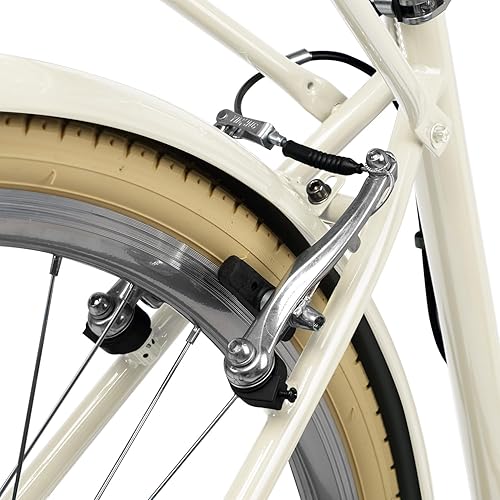 Miniatura 8 de AVASTA Vela - Bicicleta híbrida para mujeres adultas, mujeres, ligera, paso a través de 26 pulgadas, marco de acero de alta resistencia, bicicleta