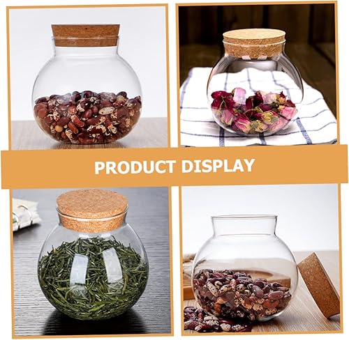 Miniatura 8 de TIDTALEO Tanque de almacenamiento de vidrio de corcho para almacenamiento de café, recipiente hermético para cereales, recipientes grandes de vidrio