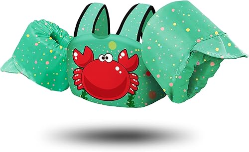 Chriffer Chaleco salvavidas para niños de 22 a 66 libras, flotadores con arnés de hombro y alas de brazo para bebés de 2, 3, 4, 5, 6, 7 años