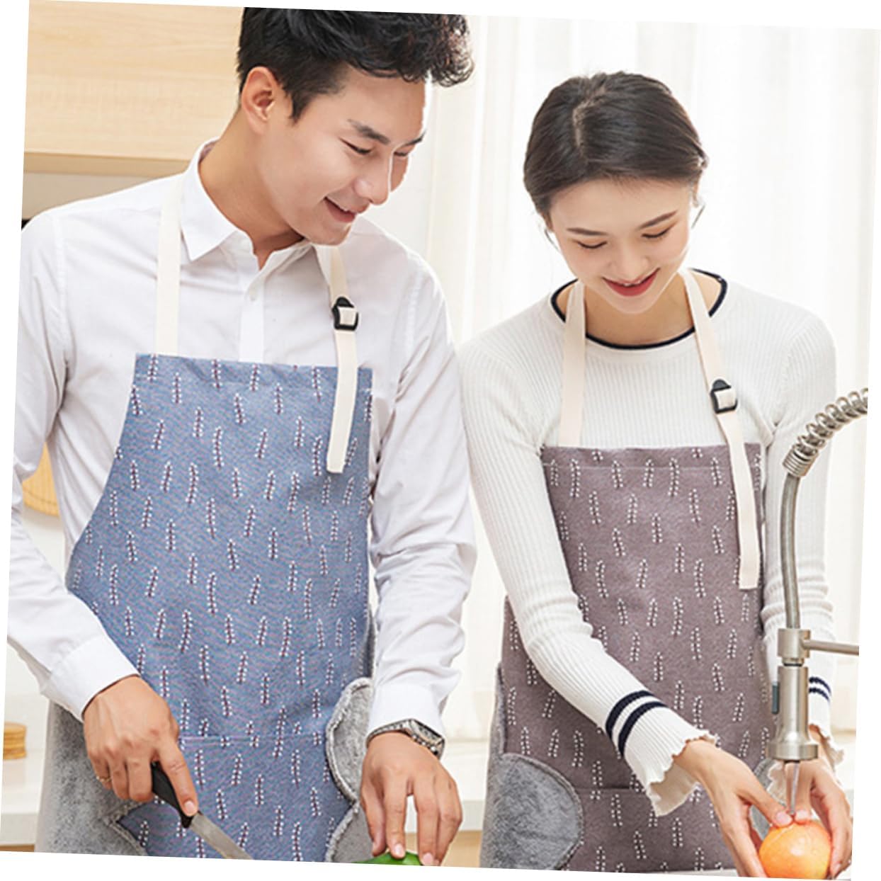 2pcs Kitchen Apron and Oil-resistant for Home Cooking Restaurants and Gardening Easy to Clean Comfortable Fit
