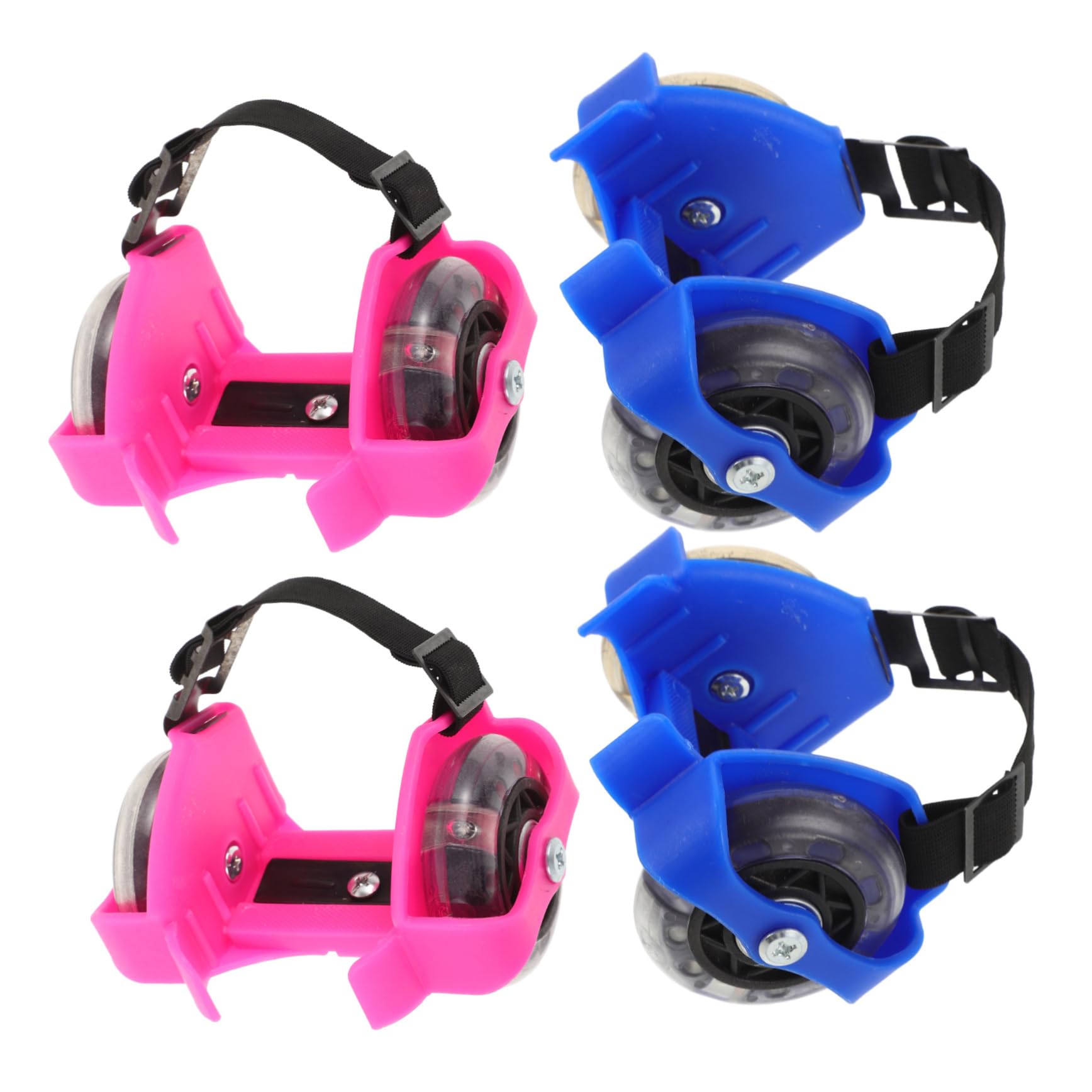 BESPORTBLE Beginner Roller Skates 2 Sets Boys and Girls Led Roller Skates for Boys Girls Outdoor Skating Supplies