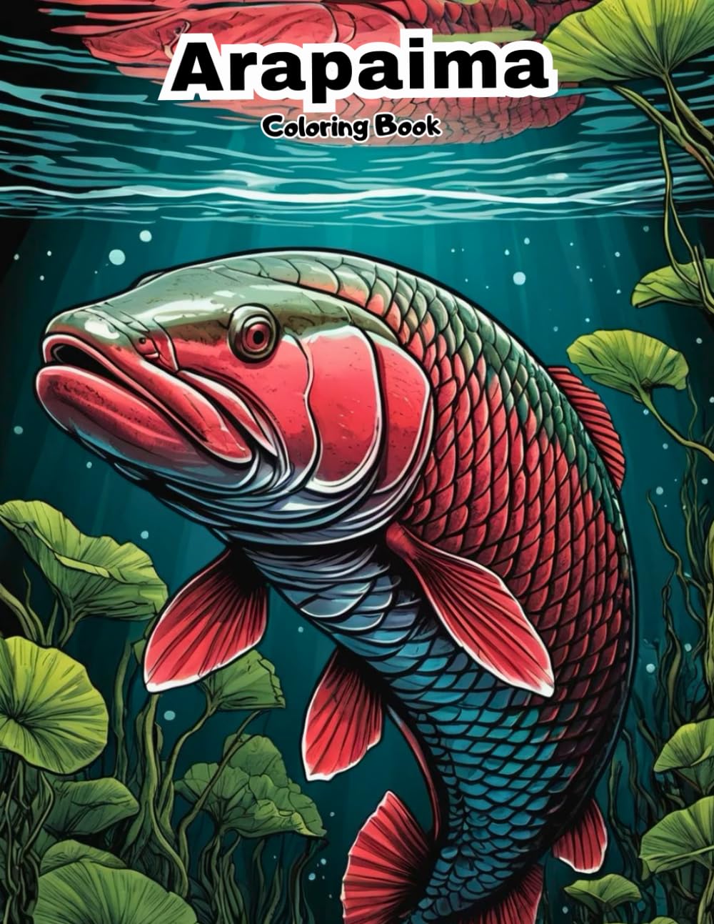 Happy Arapaimas Coloring Pages: Playful Giant Fish for Creative Fun!
