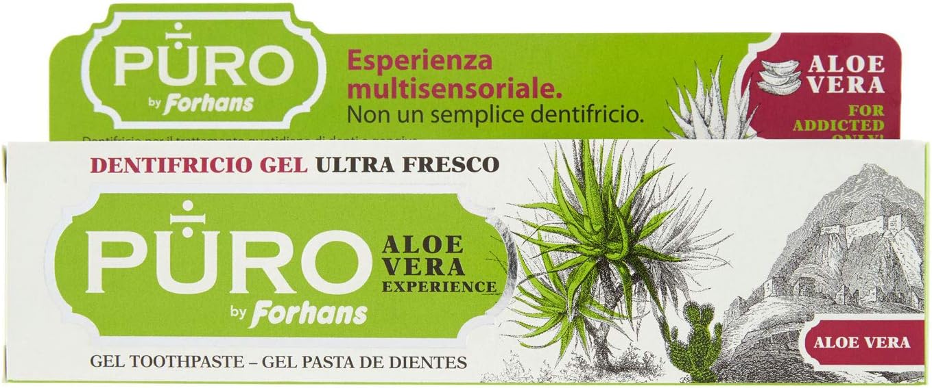 Puro Aloe Vera Gel Toothpaste, by Forhans - A Multi Sensorial Experience with Italian Syle and Pizzazz.