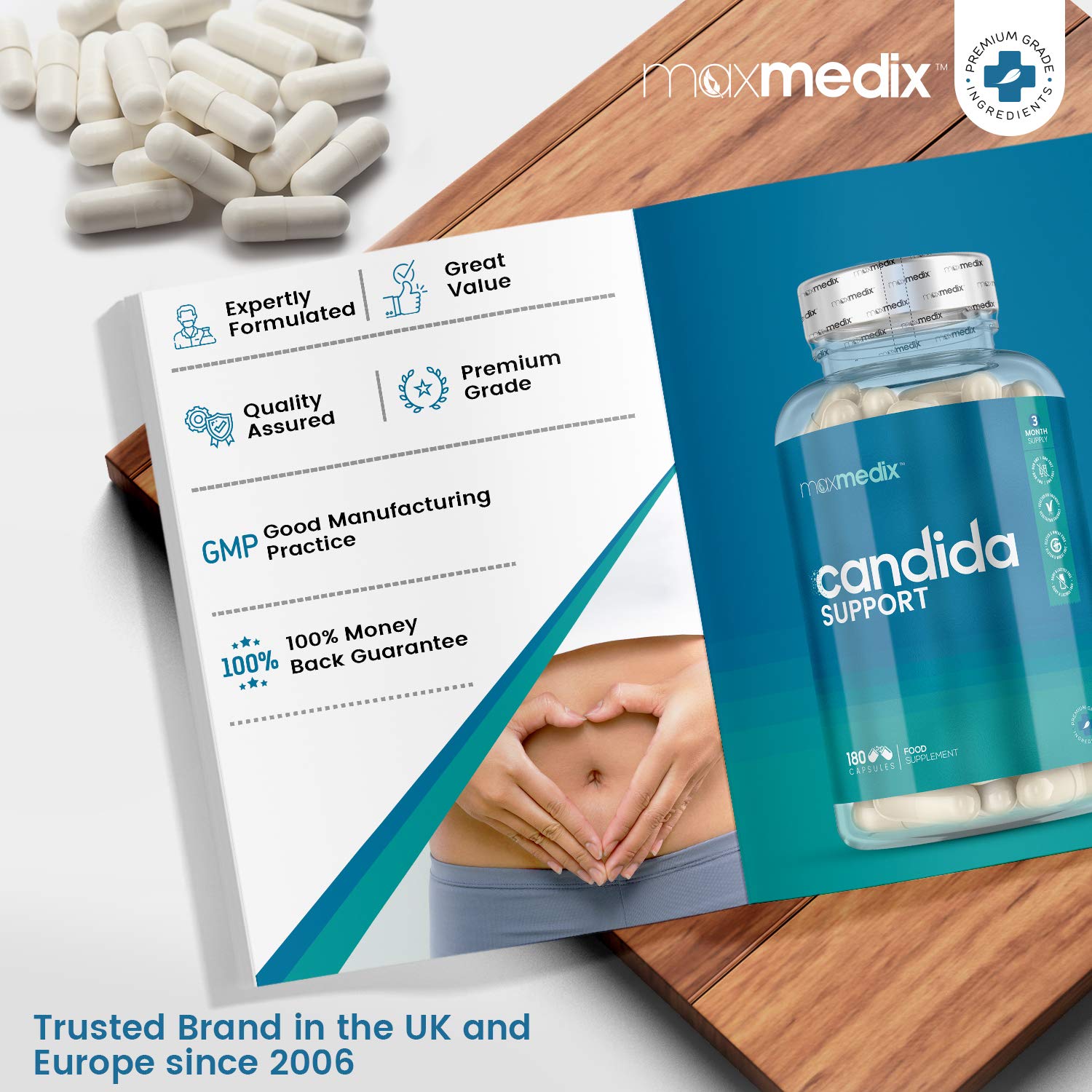 Candida Support 180 Capsules (3 Months Supply) Yeast & Candida