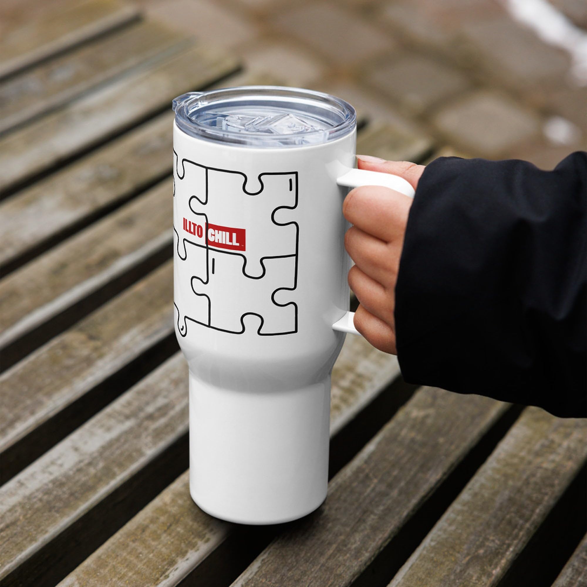 Taza de Viaje Autismo con Asa, Regalo para Adultos Autistas