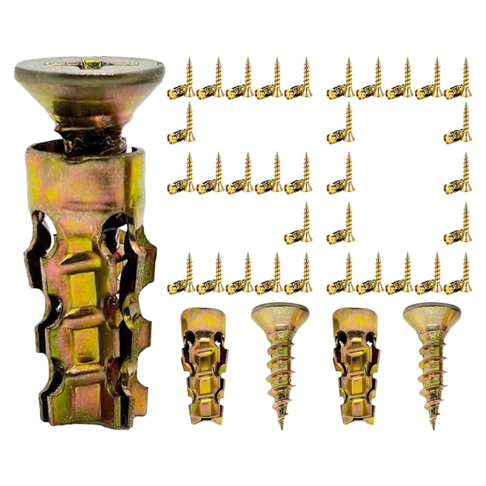 Hinge And Repair Screw Expansion krótkie metalowe okucia rozporowe, śruba naprawcza do drzwi, ściany, domu, pracy, garażu, montażu mebli, instalacji, prac stolarskich