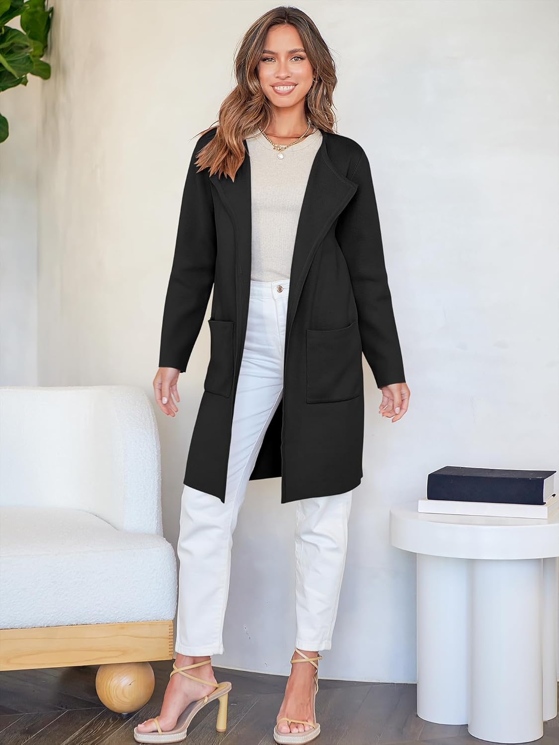ANRABESS Womens Cardigan Sweater Open Front Knit Long Coatigan Dressy Casual Jacket Coat 2025 Fall Outfits Classy Clothes - Image 7