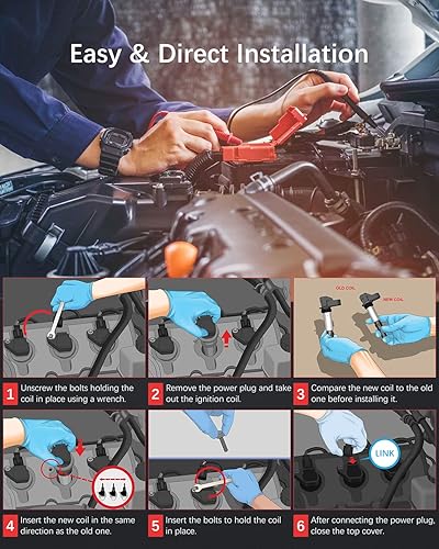 Miniatura 7 de ASTOU Paquete de 4 bobinas de encendido compatibles con Nissan para Altima 02-06 para Nissan para Sentra 02-08 para Nissan para X-Trail 02-13 UF350