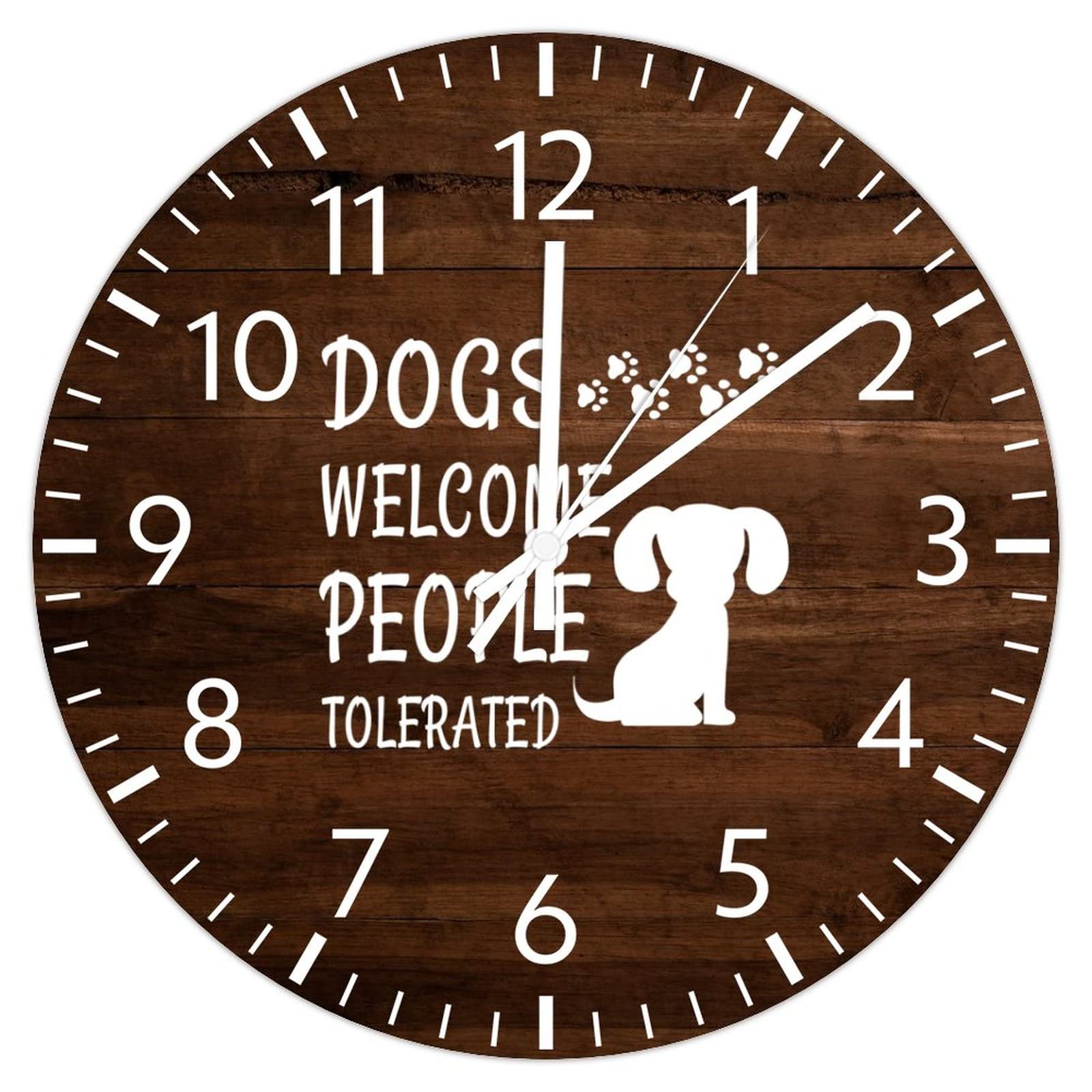 Horloge murale salon et cuisine décorative chiens bienvenus pour maison