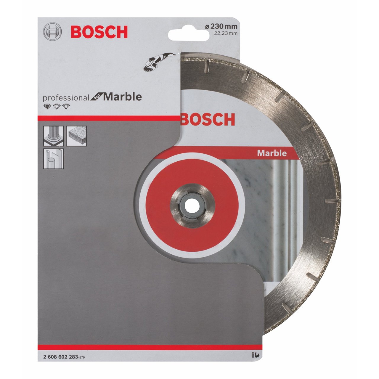 Bosch 2 608 602 283 - Disco tronzador de diamante Standard for Marble (230 x 22,23 x 2,8 x 3 mm)