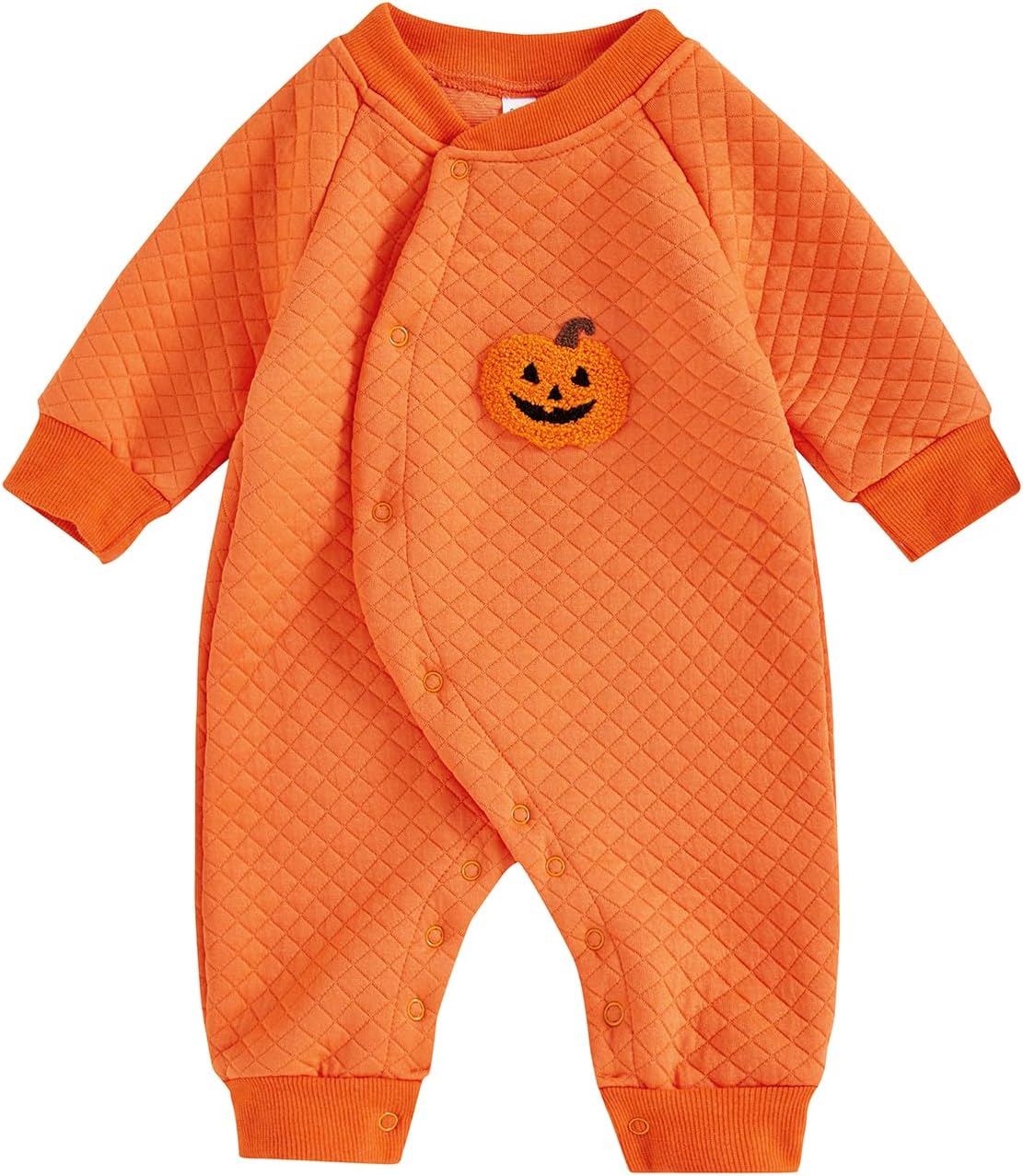 Newborn Baby Girl Boy Jumpsuit Cute Halloween Pumpkin Romper Embroidery Thanksgiving Turkey Fall Winter Outfit