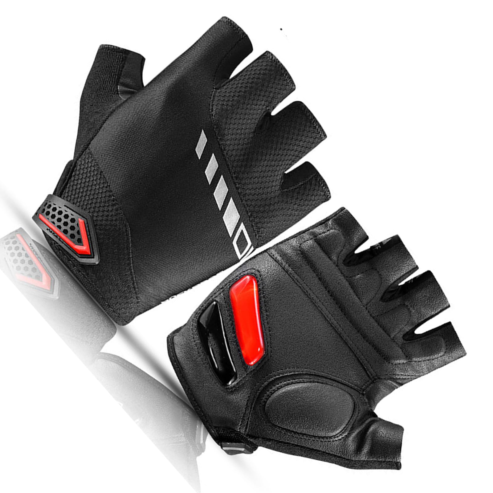 1 paire de gants de sport respirants, sans doigts, antidérapants, durables, pour le cyclisme, la pêche, la randonnée, résistants à la transpiration, ergonomiques