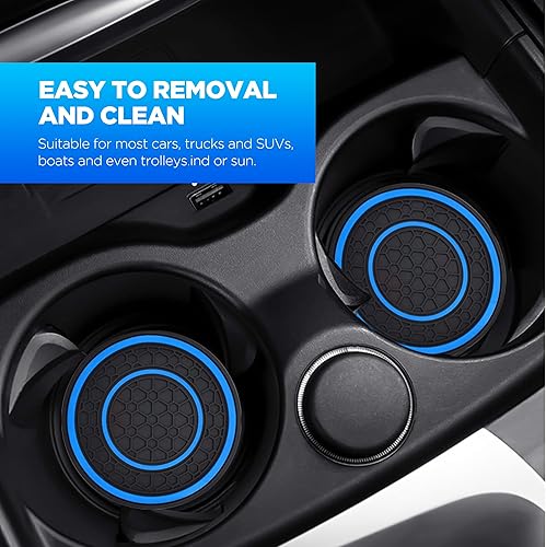 Miniatura 4 de 2 posavasos para automóvil, posavasos para automóvil, posavasos universales de 2.75 pulgadas, antideslizantes, antipolvo, adecuados para la mayoría