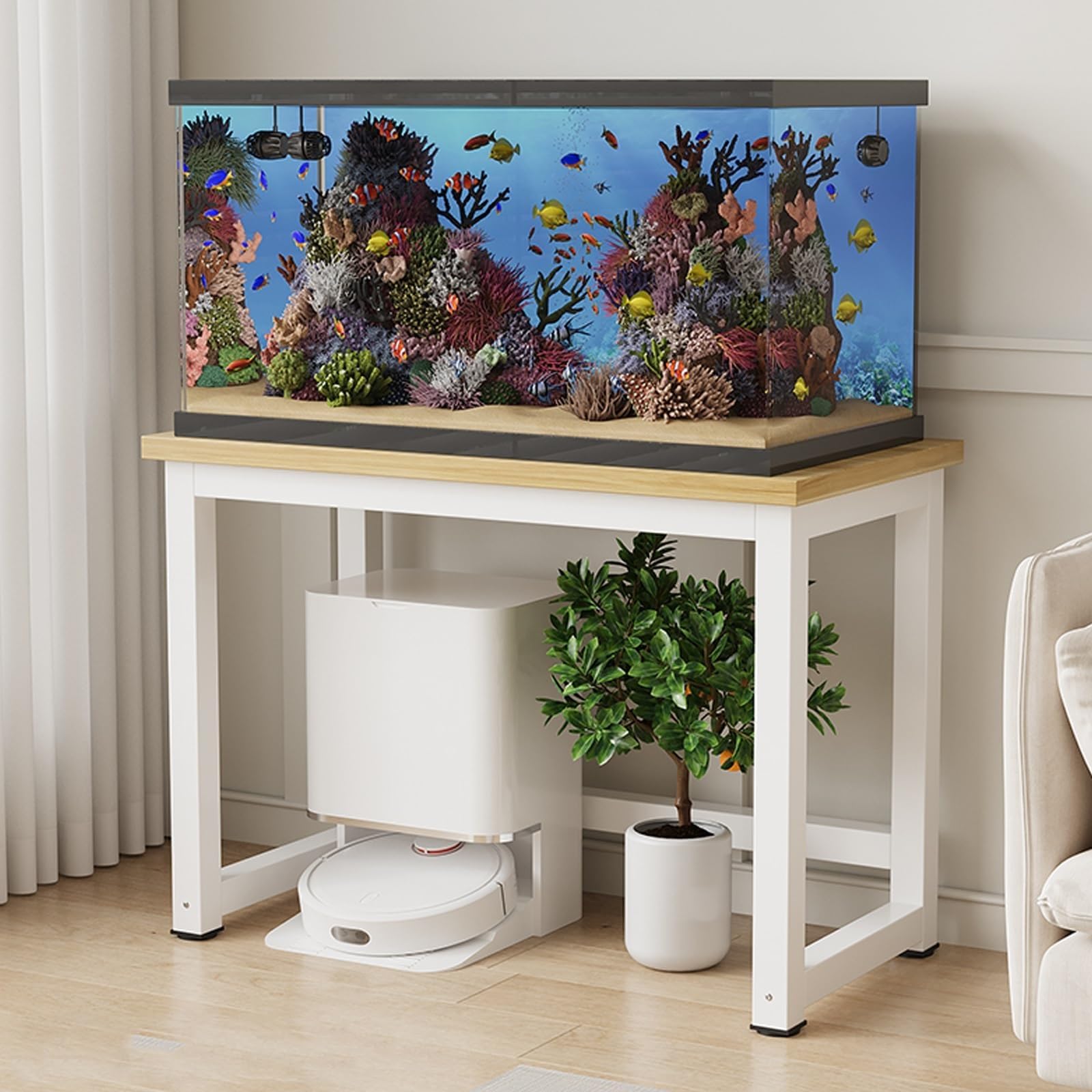 Support d'aquarium capacité 880 lb en acier émaillé ultra stable