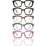 miyya Stylish Reading Glasses for Women, Cheaters Eyeglasses, Oversized Blue Light Readers, Fashion Eye Glasses