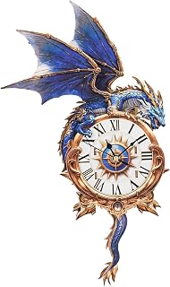 3D Puzzles for Adults, Blue Dragon Wall Clock 3D Wooden Puzzles Clock Kits for DIY Birthday Gift for Women Men Home Decor Holiday Christmas