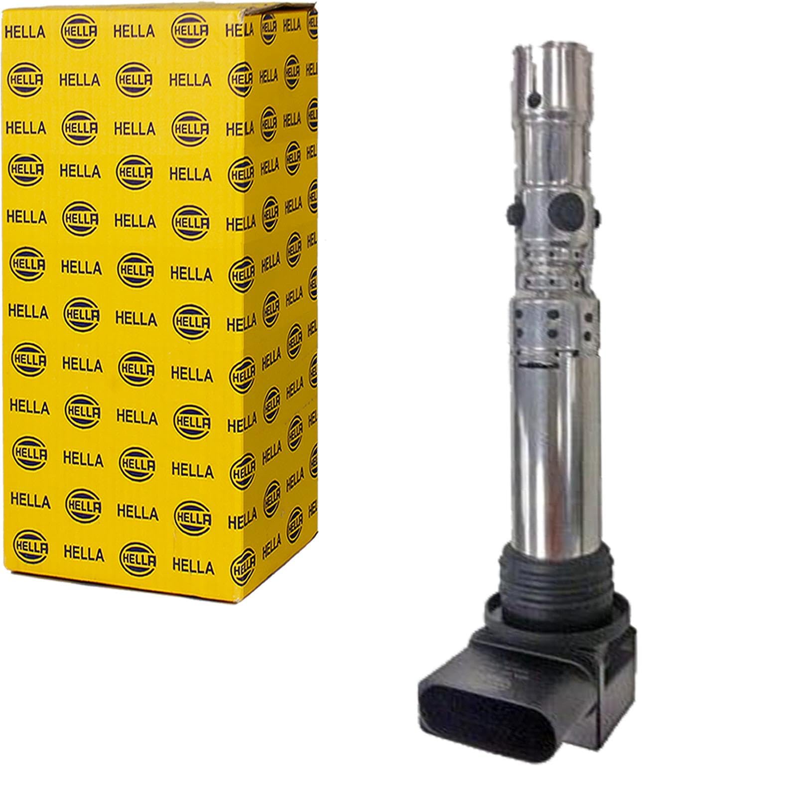 Hella Ateşleme Bobini - 12V - 4-Kutuplu - Buji Delik Ateşleme Bobini - Geçmeli - Audi A3 1.8T (1996-2003), A4 1.8T (2000-2004), Seat Ibiza (2003-2008), Vw Passat B5.5 (2000-2005) ile uyumlu