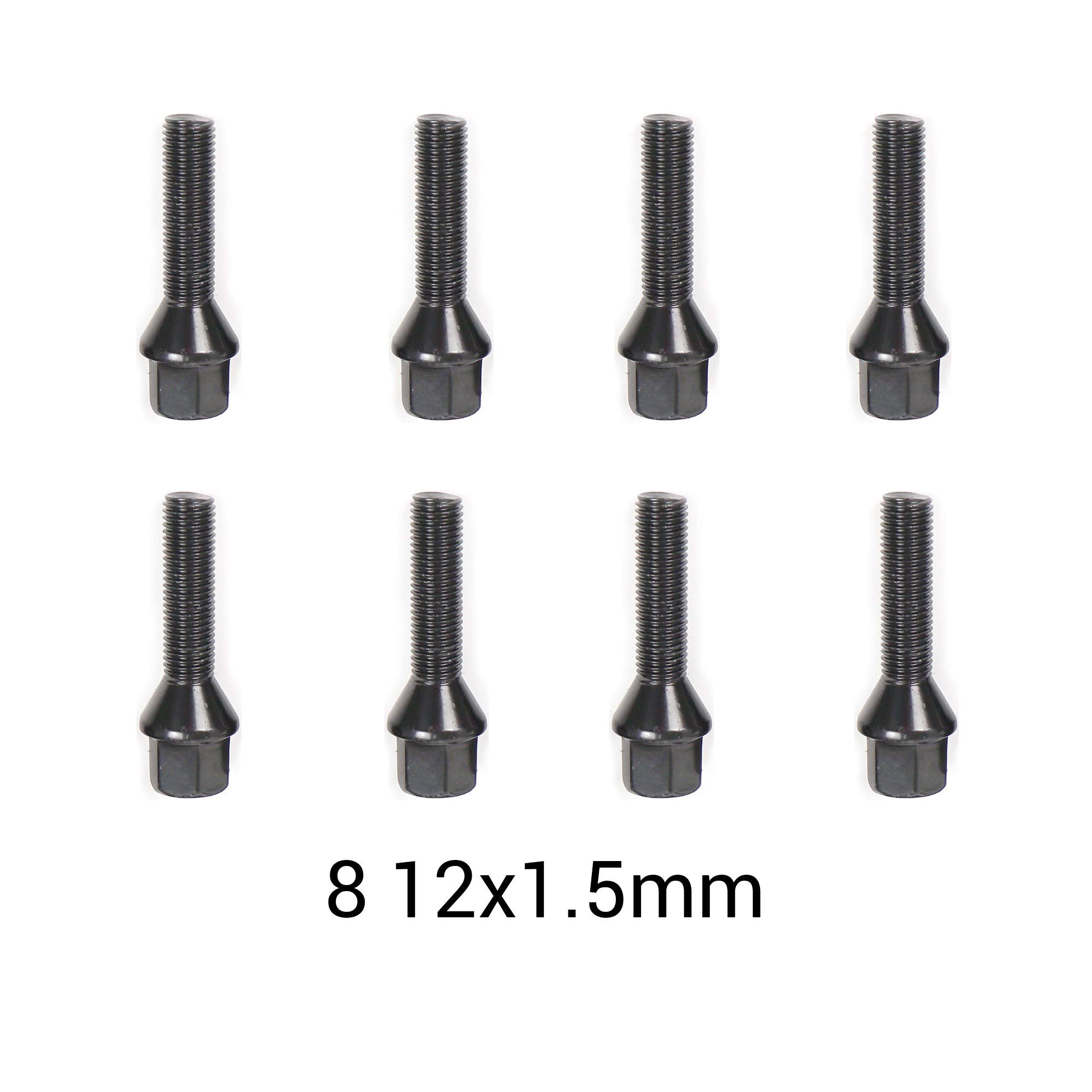 Omp Speed Set 20 Tornillos De Rueda Negros M14x1.25 Llave 17-19 L: 28mm