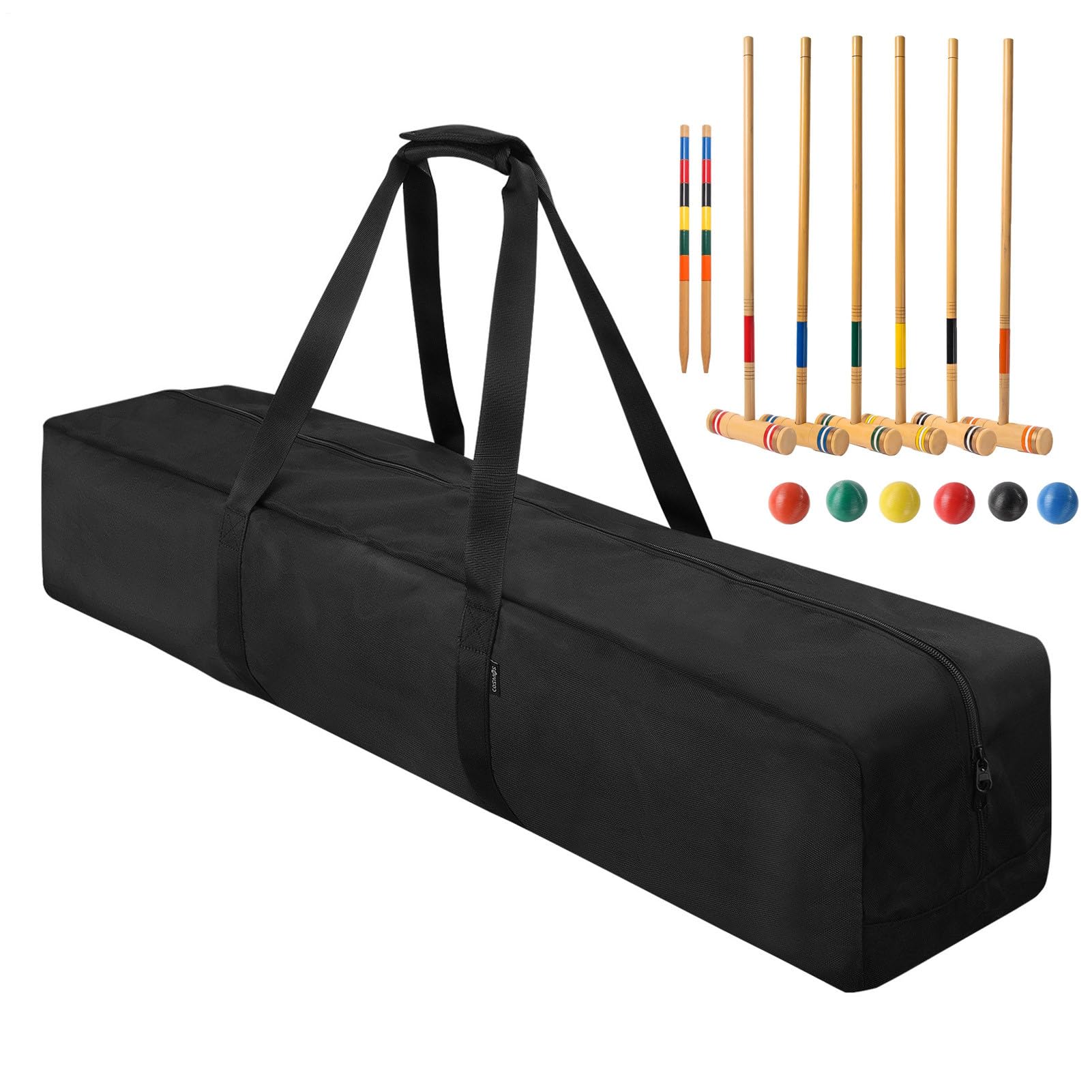 Sac de croquet – Sac de transport d'équipement de sport robuste, grande poignée pour pelouse en plein air