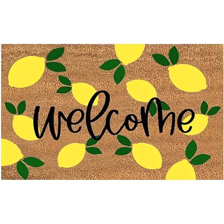 Prime Summer Doormat Clearance Sale: Stylish Lemon Coir Mat for Indoor and Outdoor Home Decor