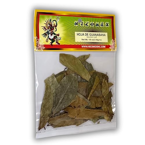 Miniatura 2 de Nicomex - Hoja de Guanabana, hoja de guanábana seca 100% natural. Té de Hierbas.1 oz cada bolsa (0.12 oz), paquete de 3 bolsas.