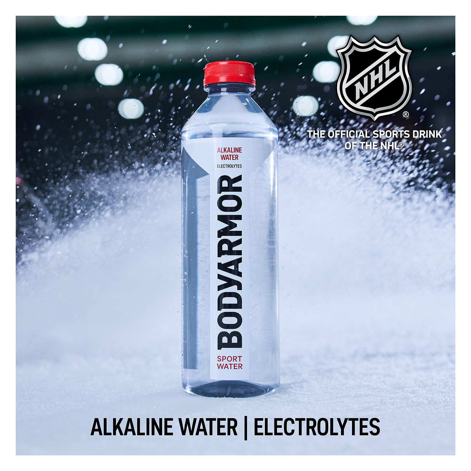 BODYARMOR SportWater Alkaline Water, Superior Hydration, High Alkaline Water pH 9+, Electrolytes, Perfect for your Active Lifestyle, 1 Liter (Pack of 12)