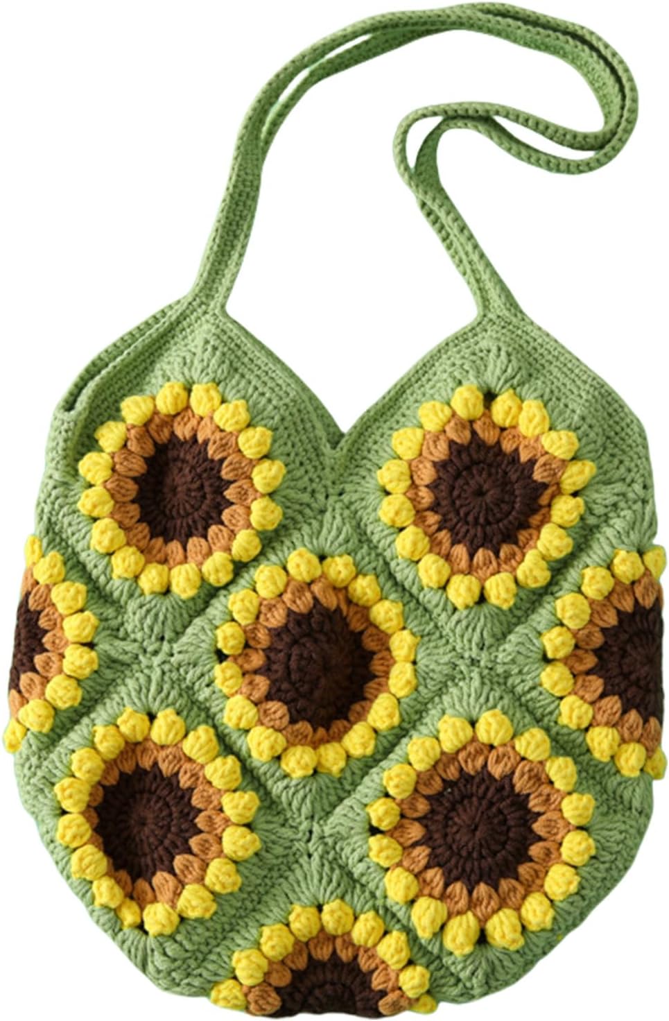 SeaLista Sunflower Crochet Sling Bag,Boho Bag,Crochetbeach