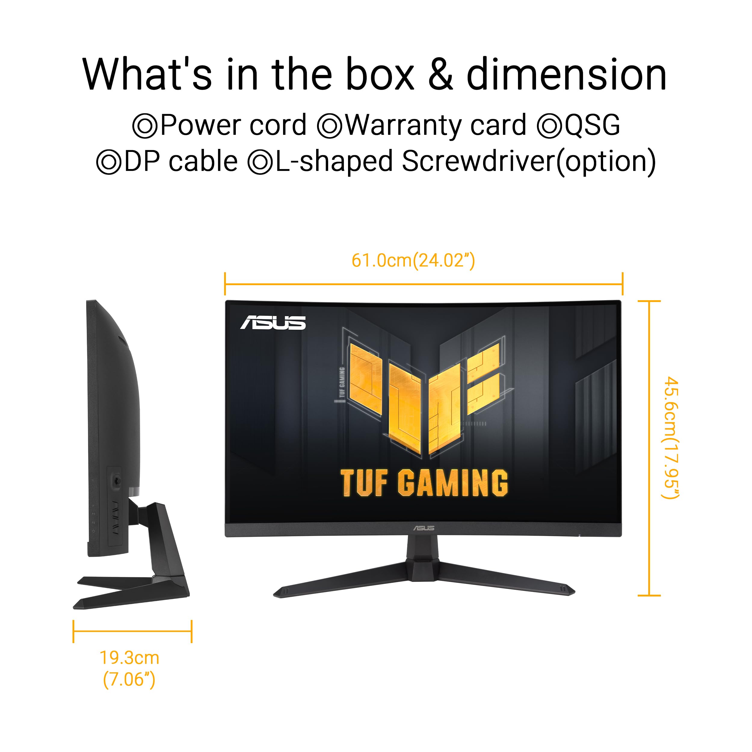 ASUS Moniteur de Jeu TUF Gaming VG27VQM1B – 27 Pouces Full HD, incurvé, 280Hz, ELMB, Temps de réponse 1ms, FreeSync Premium, 90% DCI-P3, DisplayWidget Center