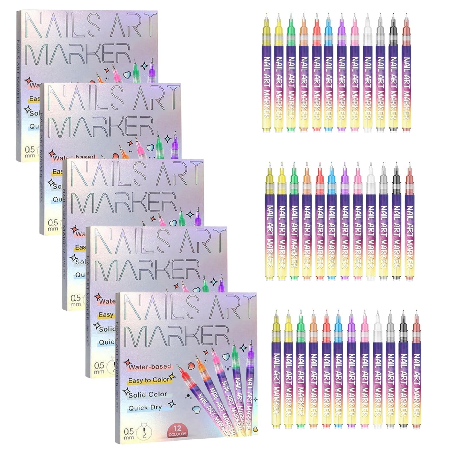 Marqueur acrylique ongles pointe 0.5mm pour graffiti et dessin - 8