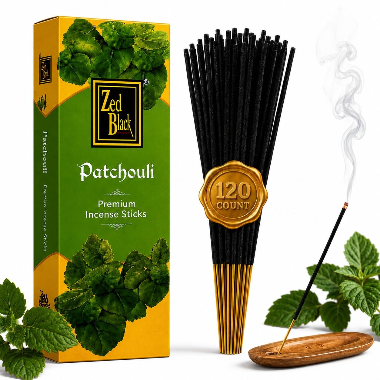 Amazon.com: Zed Black Patchouli Incense Sticks, Deep Earthy Musk