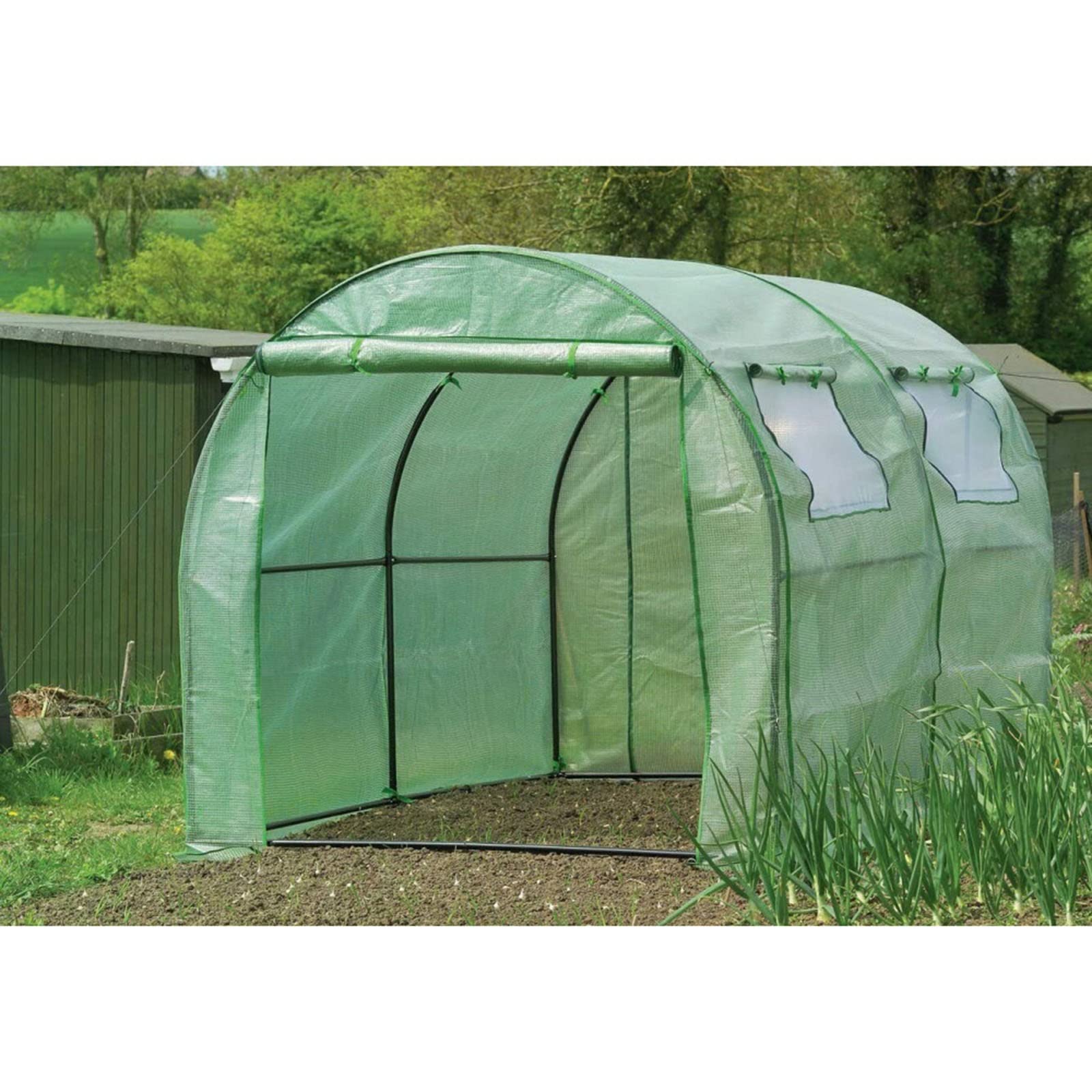 Serra da Giardino Tunnel Di grandi dimensioni Case verdi per Esterno Robusto, Polytunnel Serre con robusto telaio in acciaio, All'aperto Giardinaggio Pomodoro vegetale casa calda, 3m/2m di lunghezza