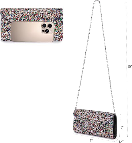 Miniatura 7 de Bolsos de noche para mujer, sobre de embrague, bolsos cruzados para mujer, bolsa de boda con diamantes de imitación, bolsa de hombro para mujer