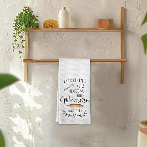 Miniatura 5 de Memere - Toallas de cocina para el día de la madre, regalos de cumpleaños para la abuela de los nietos, todo sabe mejor cuando Memere lo hace para