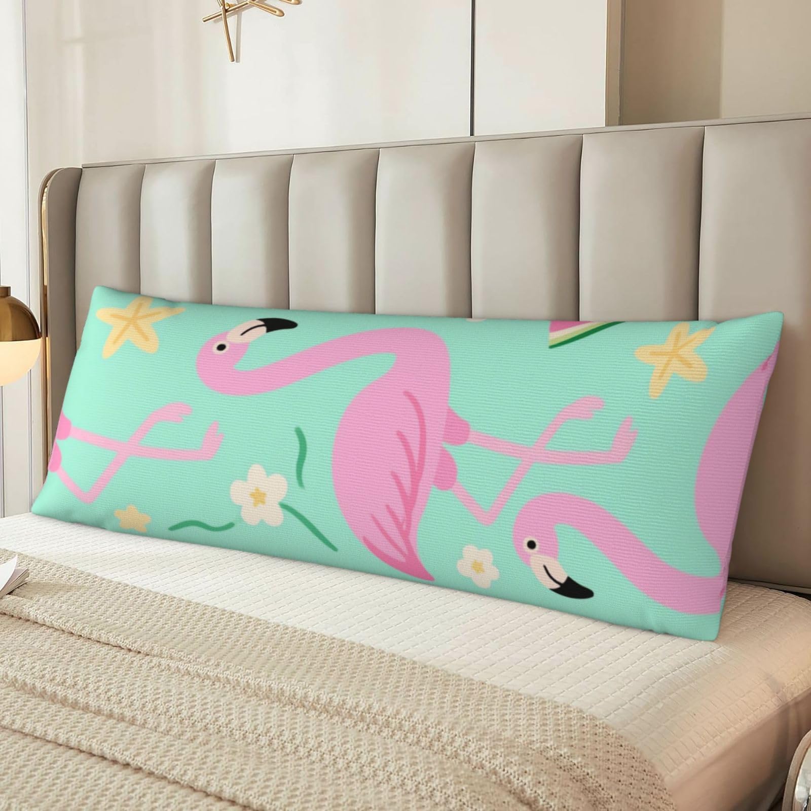 Pineapple Watermelon Flamingo Body Pillow Cover with Hidden Zipper 54"X20",Ultra Soft Microfiber Long Pillow Case Decorative Bedding Pillowcase Cushion Cover Cases for Bedroom Couch Sofa,Home Gifts
