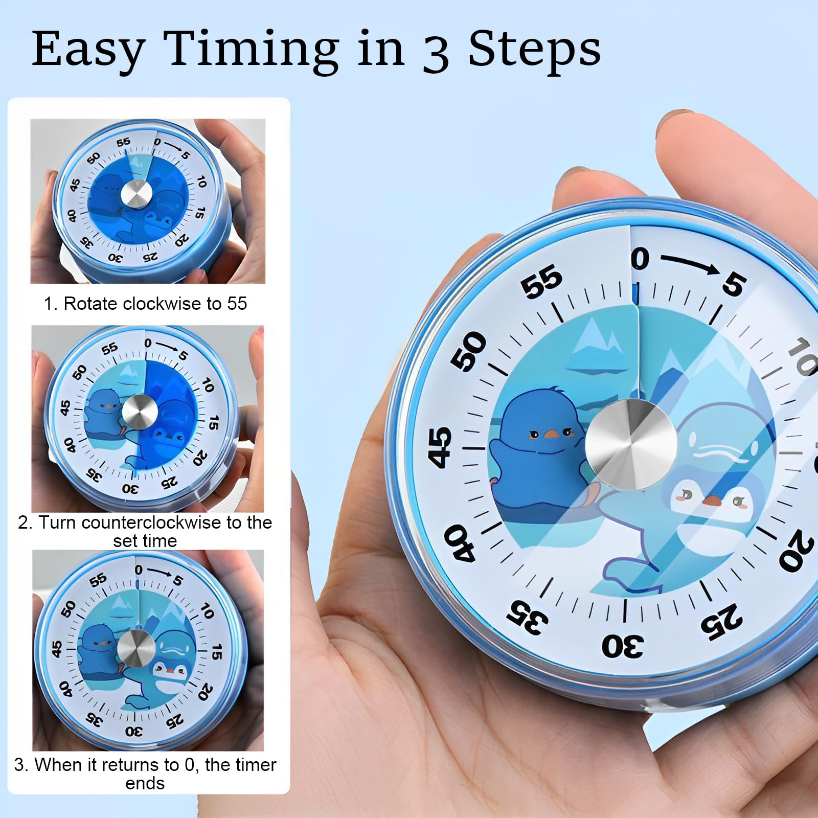 Timer Da Cucina Meccanici, Timer Visivo Magnetico Per