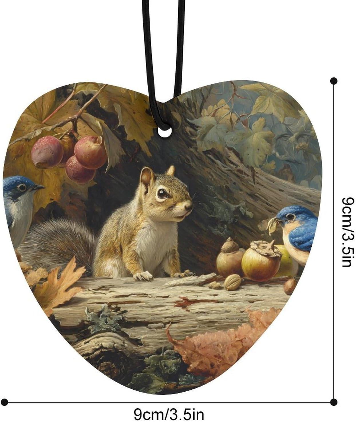 Squirrel Bluebirds Car Air Freshener Cute Hanging Aromatherapy Tablets for Car Home Love form