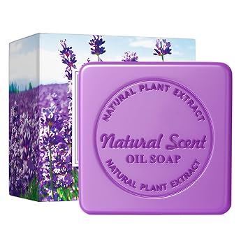 dPois Handmade Body Soap Bar | Moisturizing Plant Extracts & Creamy Lather | For Men and Women Lavender One Size