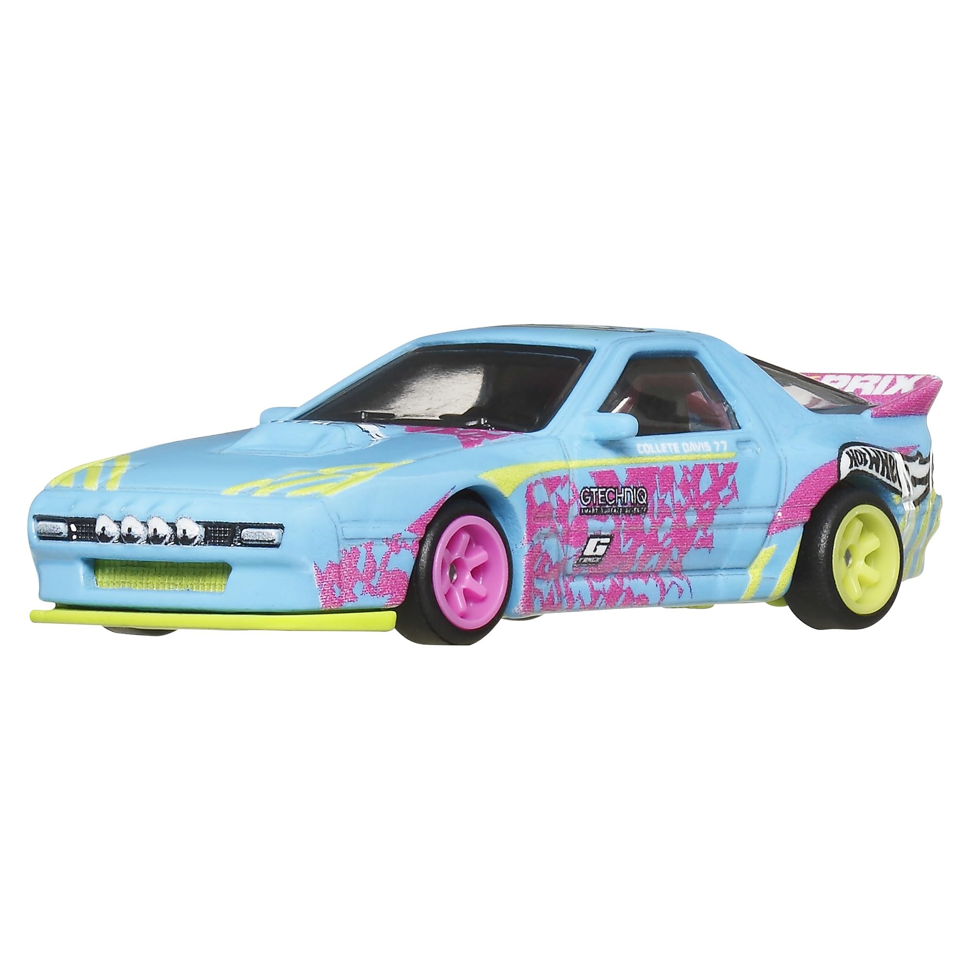 Hot Wheels Car Culture Silhouette Mazda RX-7 FC Pandem Ride-On Toy Mini Car, Ages 3 and Up, Blue JBK60