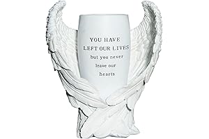 Resin Memorial Vases for Graves with Angel Wings